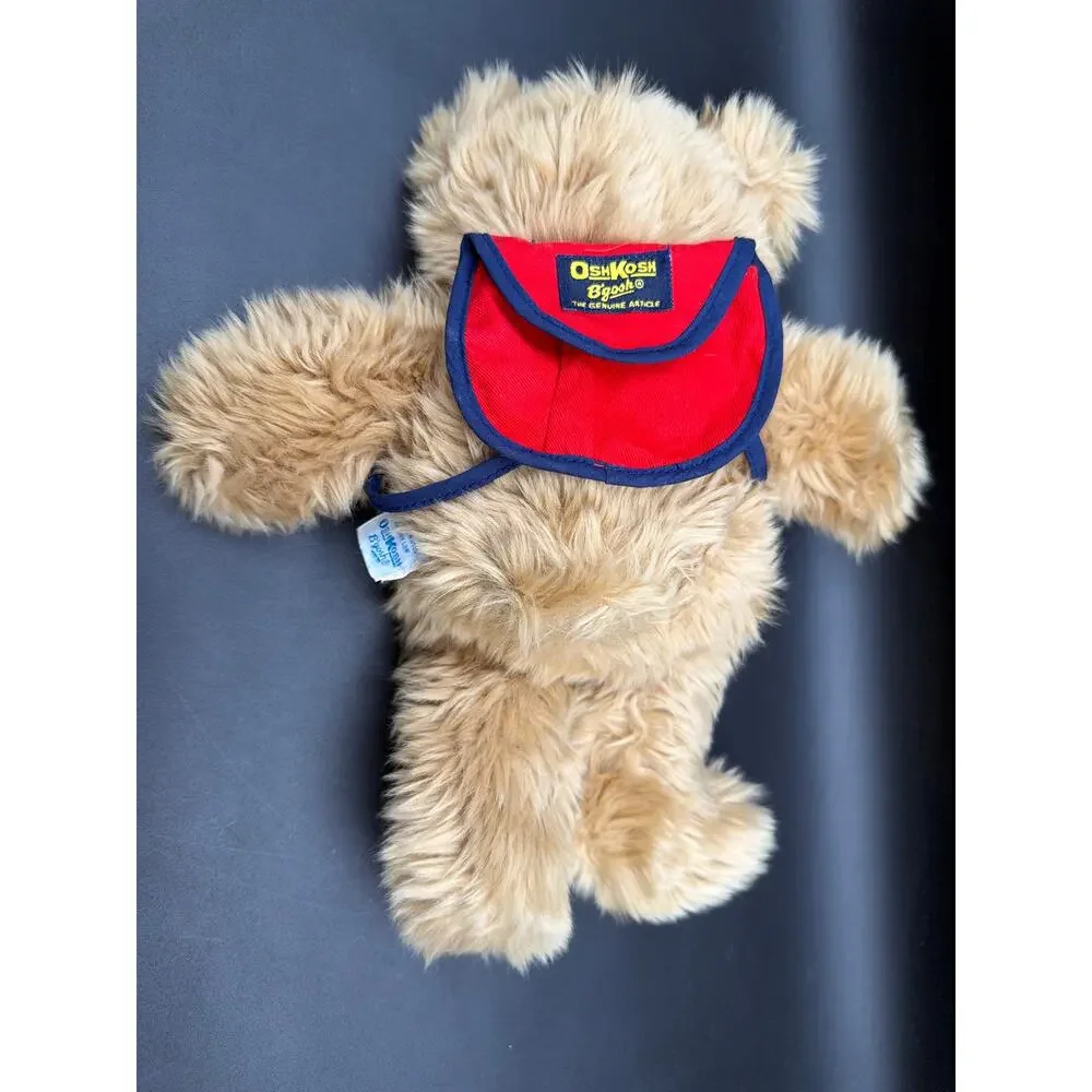Vintage Eden Toys OshKosh B’Gosh Teddy Bear Plush Red Backpack Brown 12”x 12”